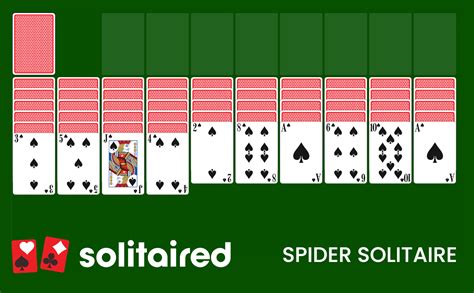1-suit Spider Solitaire is a game that is played only with cards of a single suit. This is the easiest difficulty, because every sequential stack built by the player is moveable, and it is almost always solvable. 2-suit Spider Solitaire is more difficult because it is played with two suits. Usually, these are two suits of opposite colors. 